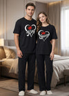 Couple Matching “King & Queen” Printed Night Suit Set