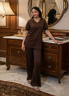 V-Neck Plazo Set