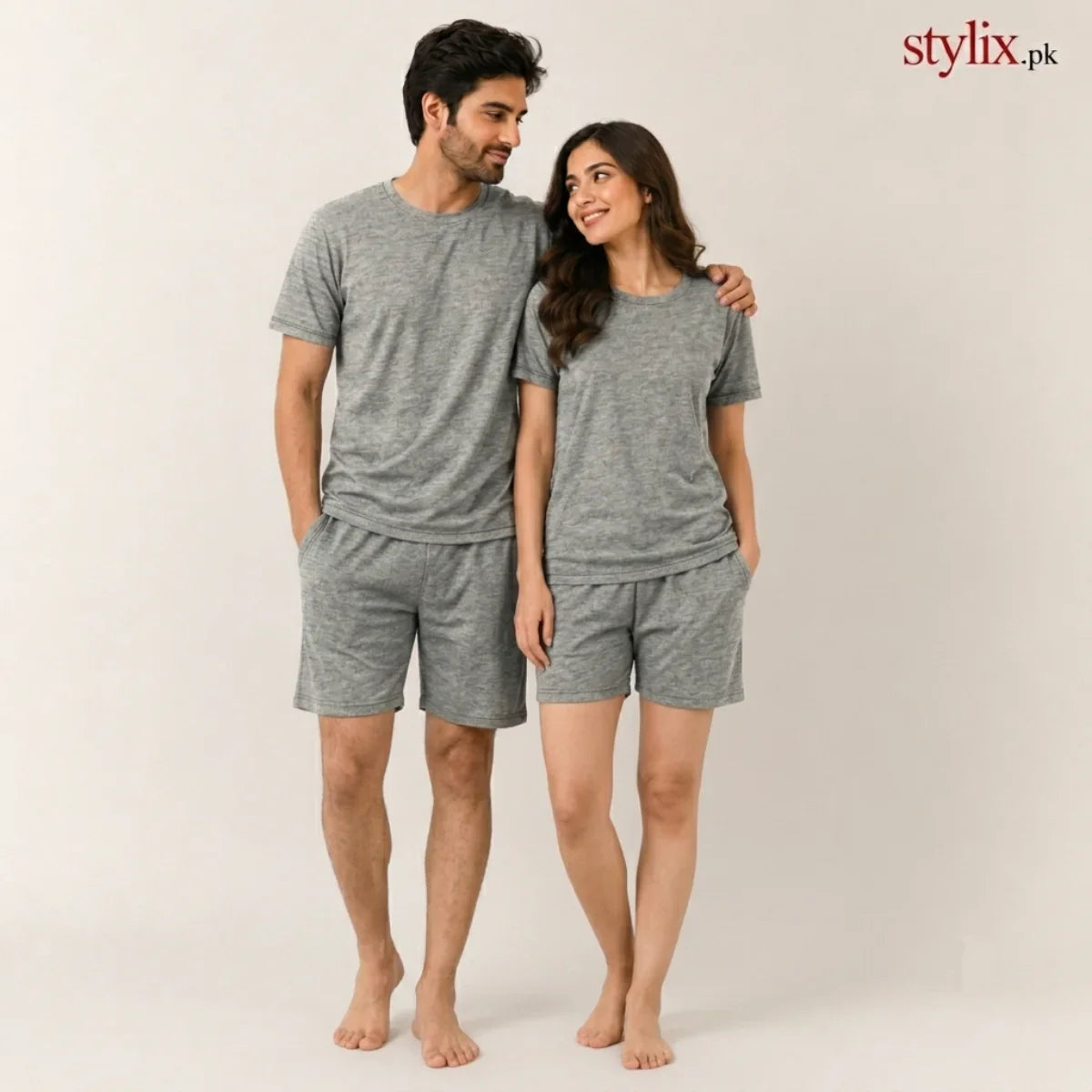 Grey Short Set for Couples