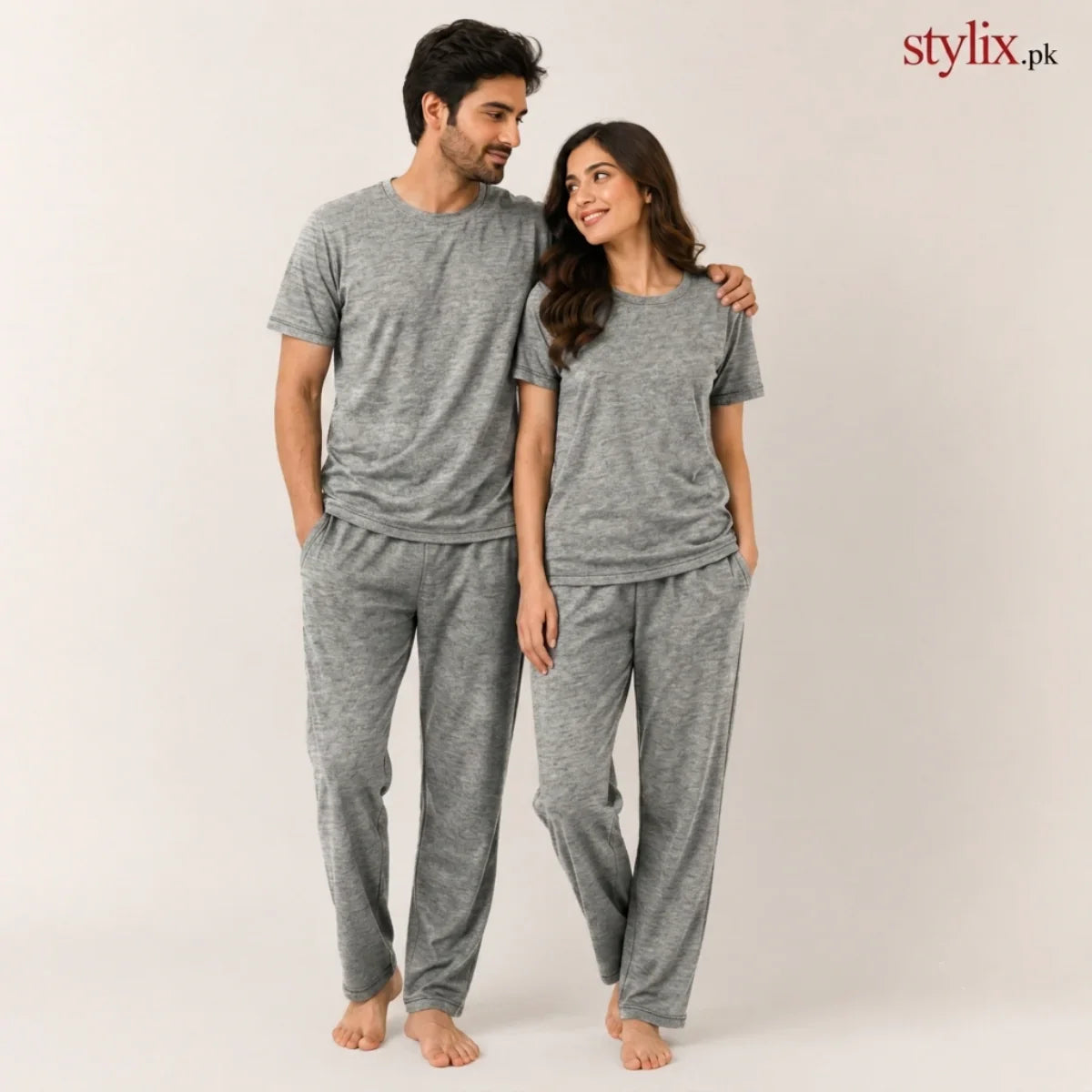 Gray Pajama Set for Couples